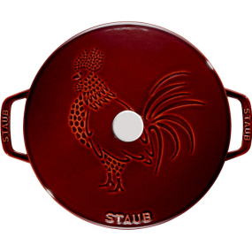 Кокот "Петух" 24 см / 3,6 л, гранатовый