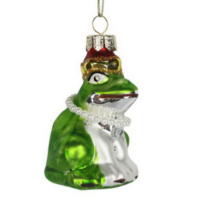 Елочная игрушка "Лягушка-царевна" 8 см
