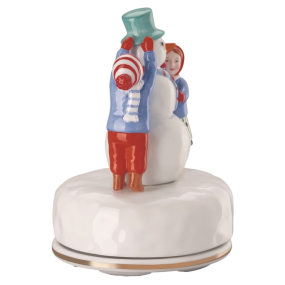 Шкатулка музыкальная "Лепим снеговика" 16 см (лимит. издание)