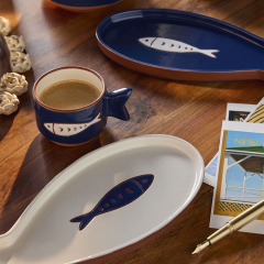 Блюдо "Рыбка" Relief Ondina 25х12 см, белое