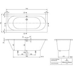 Ванна акриловая Villeroy & Boch O.Novo 180х80 UBA180CAS2V-01