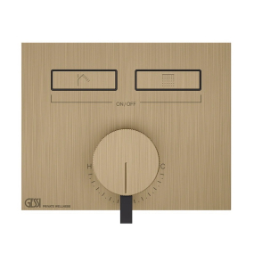 Внешняя часть Gessi HI-FI 63079.726 смесителя для душа, брашированная теплая бронза PVD