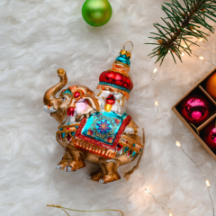 Игрушка на елку "Наряженный слон" 14,5 см