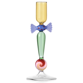 Подсвечник "Голубая конфета" Schiaccianoci 18х7 см