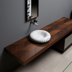 Раковина Antonio Lupi Gessati, 45х45, из Мрамора Bianco Carrara, с клапаном