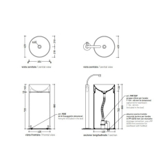 Раковина напольная Flaminia Twin 42х42 MTC42C, белая