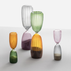 Часы песочные Times 16 см, цвет янтарный/зеленый