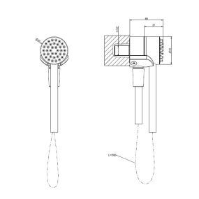 Комплект для душа Gessi HI-FI 63199.299, черный матовый