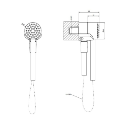 Комплект для душа Gessi HI-FI 63199.299, черный матовый