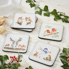 Набор подставок под кружку Wrendale Christmas 10,5x10,5 см, 6 шт