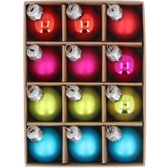 Набор елочных шаров Gisela Graham, 12 шт, цвет в ассортименте