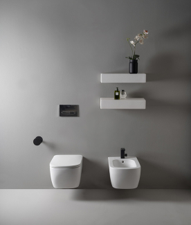 Унитаз подвесной Flaminia Play 52х36, с системой бесшумного слива, белый