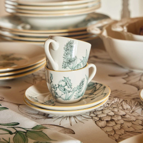 Набор чашек для эспрессо с блюдцами Bloom 90 мл, 12 предметов