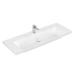 Раковина Villeroy & Boch Subway 3.0 130х47, CeramicPlus,  4A70D2R1, из TitanCeram, без перелива