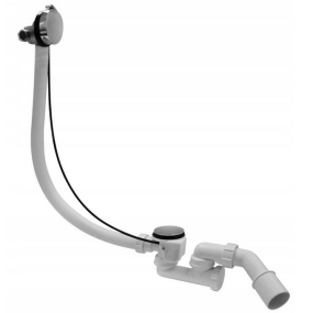 Сифон для ванны McAlpine HCN3100CB-15MM, наполнение через перелив, хром