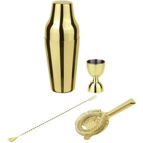Набор для коктейля "Parisian Set" Paderno Bar Gold, 4 предмета