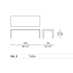 Стол Cappellini Gamma 250х90