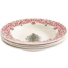 Набор тарелок глубоких Spode Christmas Tree Yuletide "Елка" 23 см, 4 шт