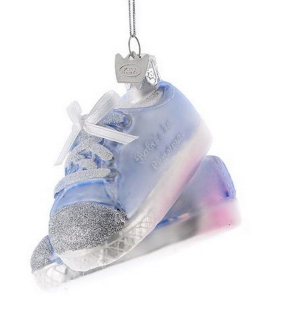 Игрушка на елку "Кроссовки голубые" 9 см