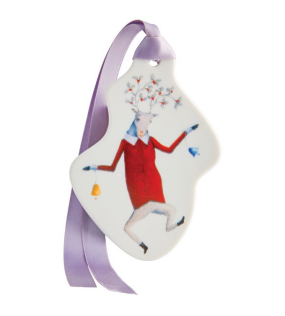 Елочная игрушка "Олень с колокольчиками" 11,7х8,2 см