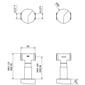 Внешняя часть iB Rubinetti Cake CA400SA смесителя для душа, матовая нержавеющая сталь