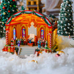 Фигурка музыкальная "Рождество в парковом павильоне" 28х18,2х24,5 см