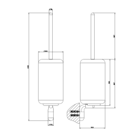 Ершик для туалета Gessi Goccia 38019.147, белый/брашированный хром