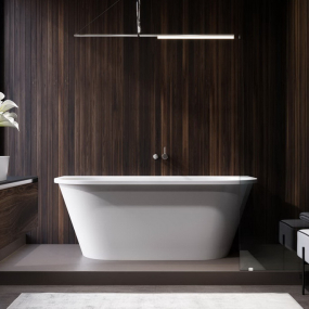 Ванна Holbi Galatea 169х77, из Soft Rock, белая матовая