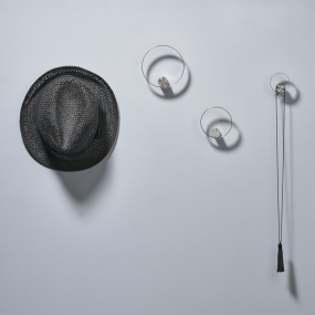 Полотенцедержатель круглый Zone Hoooked on rings 331813, 10 см, хром