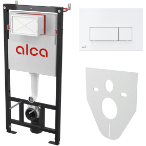 Комплект инсталляции Alca AM101/1120 + Кнопка Thin M570, белая, 4в1