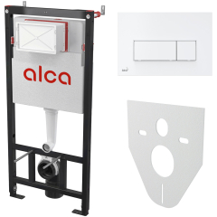 Комплект инсталляции Alca AM101/1120 + Кнопка Thin M570, белая, 4в1