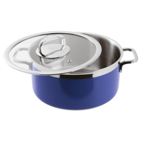 Кастрюля с крышкой Buffet Life Cooking 20 см/ 3,1 л, синяя