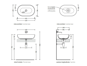 Раковина накладная Flaminia App 62х40 AP62AUV, Uva