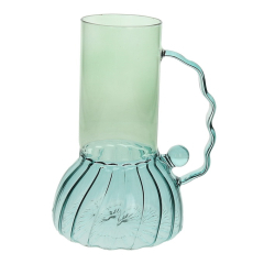 Ваза Glass Design Art 19 см, зеленая