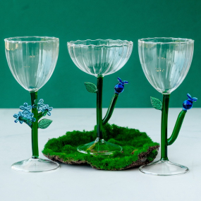 Бокал для шампанского/десерта "Синий цветок" Botanica 280 мл