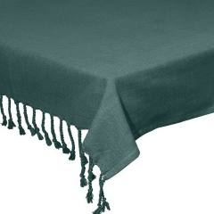 Скатерть прямоугольная Textile Slub Verde 150х300 см