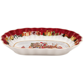 Блюдо овальное "Санта и дети" Toy’s Fantasy 29х19 см
