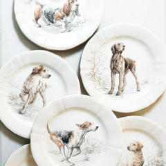 Набор салатных тарелок Sologne 23,2 см, 6 шт (собаки)