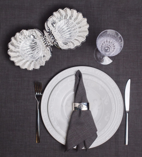 Икорница двойная Shell 28,5х14,5х12 см