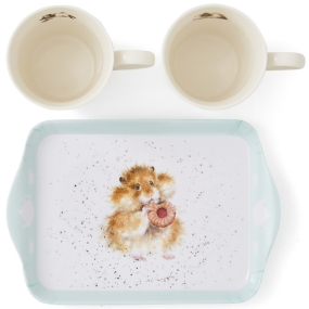 Набор кружек "Грызуны" 180 мл на подносе, 3 предмета