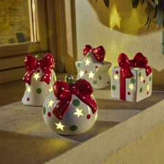 Фигурка с подсветкой "Колокольчик с бантом" 13 см