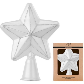 Верхушка для елки "Звезда" 17 см, белая