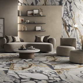 Керамогранит Imola The room 120х278 LPM, Calacatta Picasso, 6,5 мм