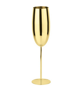 Бокал стальной для шампанского Paderno Bar Gold 270 мл