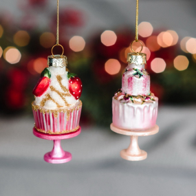 Новогодняя игрушка "Мини-тортик" 7 см, в ассортименте