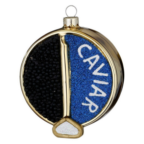 Елочная игрушка "Икра черная" 8,5 см