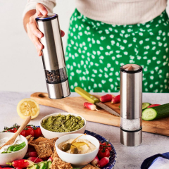 Набор мельниц электрических для соли и перца Elis Sense u'Select 20 см, цвет хром