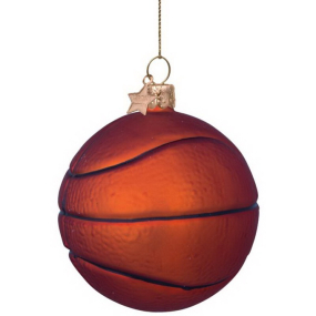 Елочная игрушка "Баскетбольный мяч" 9 см