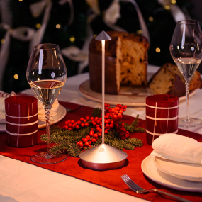 Лампа настольная Zafferano Pina Pro 29 см, цвет серебро