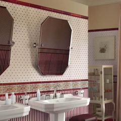 Плитка керамическая Petracer's Grand Elegance 20х20, Giglio Bordeaux Su Panna, 7,5 мм